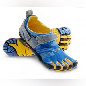 Vibram Women's KMD Sport FiveFingers Shoes - Blue/Yellow/Grey 38 6.5-7